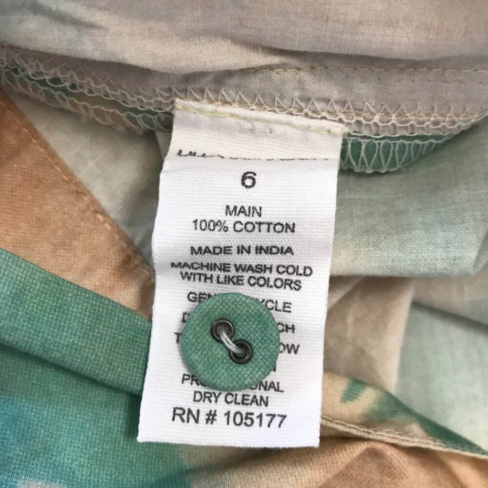 Ulla Johnson Alejandra Shirt Shift Dress Womens 6 Teal Green Tan Long Sleeve - Picture 7 of 12